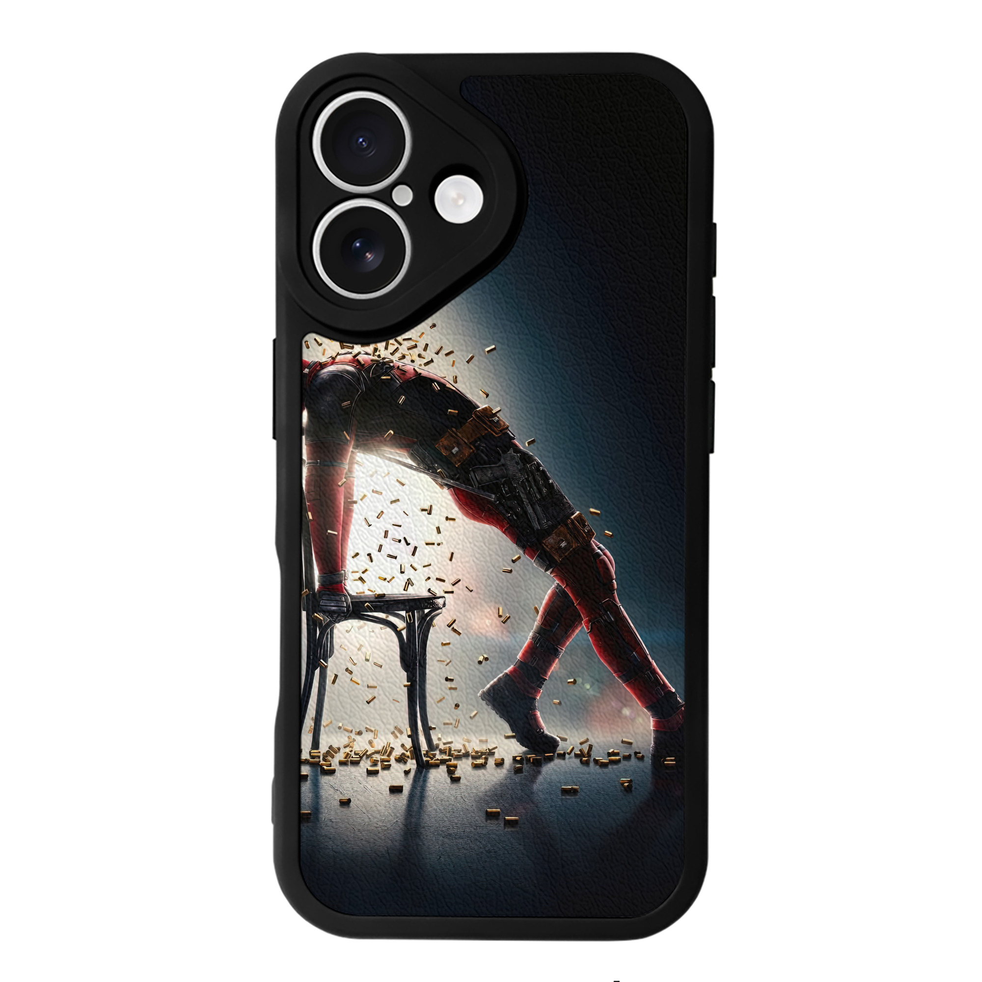 （画像用） Deadpool デッドプール 【iPhone 16シリーズ対応】シリコンスマホケース（レザー調） 材質：シリコン
